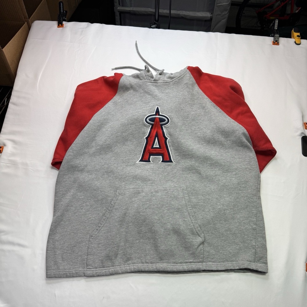 Vintage Y2K Lee Sports Anaheim Angels Majestic Men's Hoodie Pullover Baseball L - Picture 2 of 16